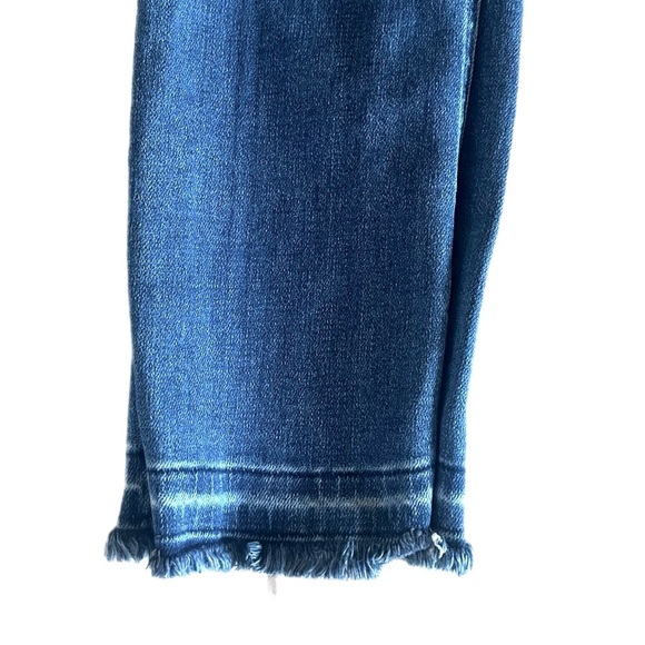 NWOT Vervet High Rise Cris Cross Button Fly Released Hem Jeans in Medium Wash 27 - Picture 5 of 10